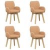 vidaXL Sedie da pranzo girevoli 4 pz Boucl&eacute; Beige 54 x 58 x 87 cm