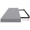 vidaXL Scaffali a Parete 2 pz Grigi 120x23,5x3,8 cm in MDF
