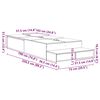 vidaXL Struttura letto con contenitore Bianco 75 cm Legno multistrato