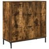 vidaXL Credenza Rovere fum&eacute; 79,5 x 33 x 82 cm Legno ingegnerizzato