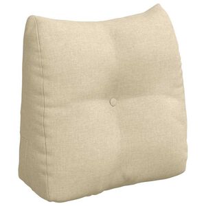 vidaXL Cuscino per Schiena Crema 45 x 24 x 50 cm Tessuto