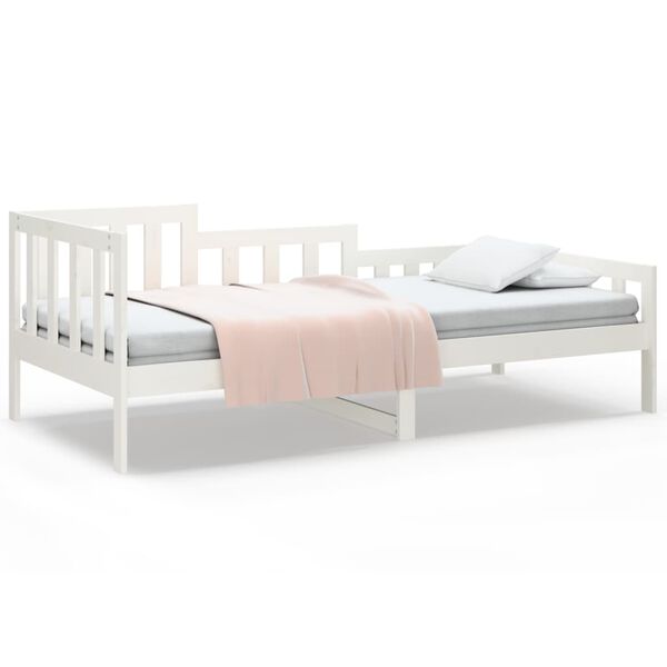 vidaXL Dormeuse senza Materasso Bianca 80x200 cm Legno Massello Pino