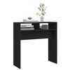 vidaXL Tavolino Consolle Nero 78x30x80 cm in Legno Multistrato
