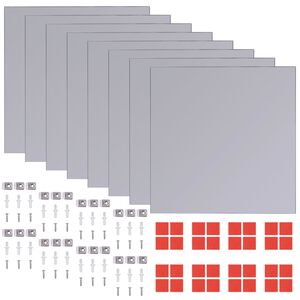 vidaXL Piastrelle in Vetro a Specchio senza Cornice 8 pz 20,5 cm