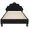 vidaXL Struttura letto bambini con testata Nero 90 x 190 cm Velluto