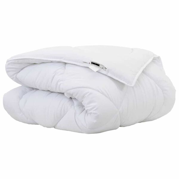 vidaXL Trapunte & Duvet Bianco 155 x 220 cm Microfibra