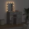 vidaXL Tavolo da Trucco con cassetto 2 pcs Grigio 50 x 41 x 135 cm