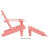 vidaXL Sedia Giardino Adirondack con Ottomana Massello di Abete Rosa