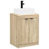 vidaXL Set di mobili per il bagno Rovere Sonoma Legno ingegnerizzato