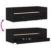 vidaXL Struttura di daybed con cassetti Rovere nero 90 x 190 cm