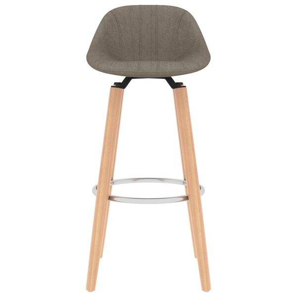 vidaXL Sgabelli da Bar 2 pz Grigio Talpa in Tessuto