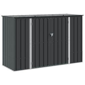 vidaXL Scatola di Stoccaggio per Giardino Nero 214 x 82 x 132 cm
