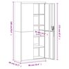 vidaXL Armadio Classificatore Grigio Chiaro e Blu 90x40x180 cm Acciaio
