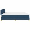 vidaXL Letto a molle con cuscino con testiera Blu 200 x 200 cm Tessuto
