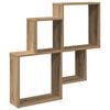 vidaXL Scaffale a Parete Rovere Artigianale 80x15x78,5 cm Truciolato