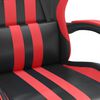 vidaXL Sedia da Gaming Girevole Poggiapiedi Nero e Rosso Similpelle