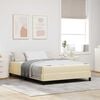 vidaXL Letto a molle con materasso Crema 140 x 200 cm Tessuto