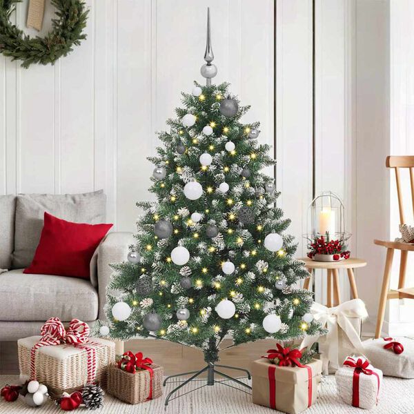 vidaXL Albero di Natale artificiale con 150 LED Verde 120 cm