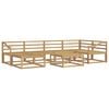 vidaXL Set di divani da esterno 7 pcs Bianco Legno di Acacia Massello