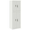 vidaXL Armadio 2 pz Bianco 60 x 40 x 175 cm Acciaio Bloccabile