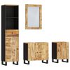 vidaXL Set Mobili da Bagno 4 pz in Legno Massello di Mango