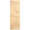 vidaXL Porta Scorrevole con Set Hardware 70x210 cm Legno Massello Pino