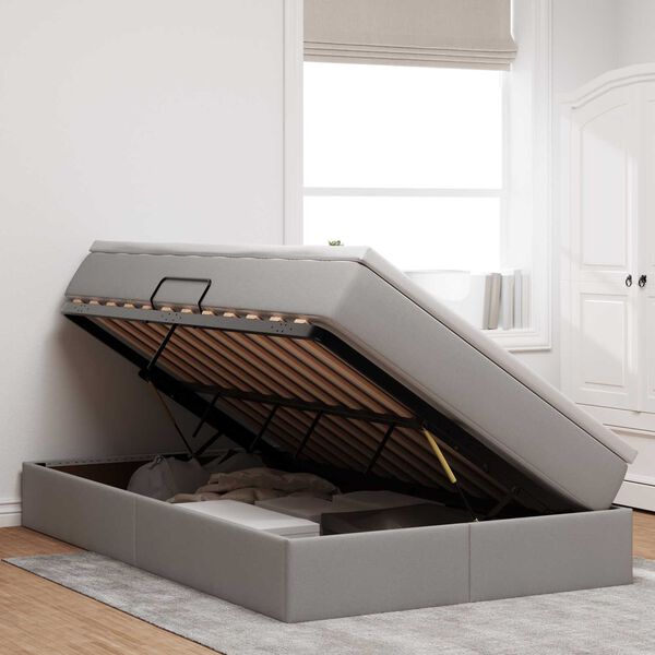 vidaXL Letto con contenitore e materasso Talpa 120 x 190 cm Poliestere