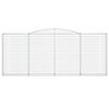 vidaXL Cesti Gabbioni ad Arco 4 pz 400x30x160/180 cm Ferro Zincato