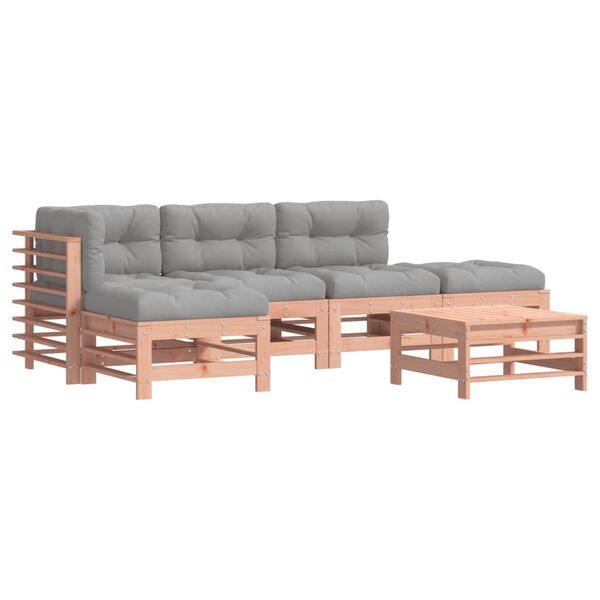 vidaXL Set Divani Giardino 6 pz con Cuscini Legno Massello di Douglas