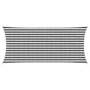 vidaXL Telo Ombra 2 x 4 m HDPE Rettangolare Antracite e Bianco