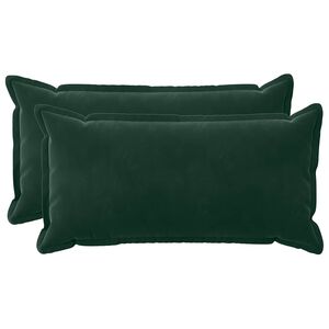 vidaXL Cuscino con cuscino HOUTEN 2 pz Verde Scuro Velluto