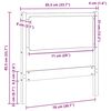 vidaXL Testiera Altro Marrone 80 cm Legno di pino massello