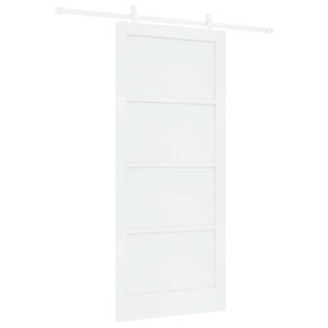 vidaXL Porta scorrevole Bianco 93 x 211 cm Pino massello