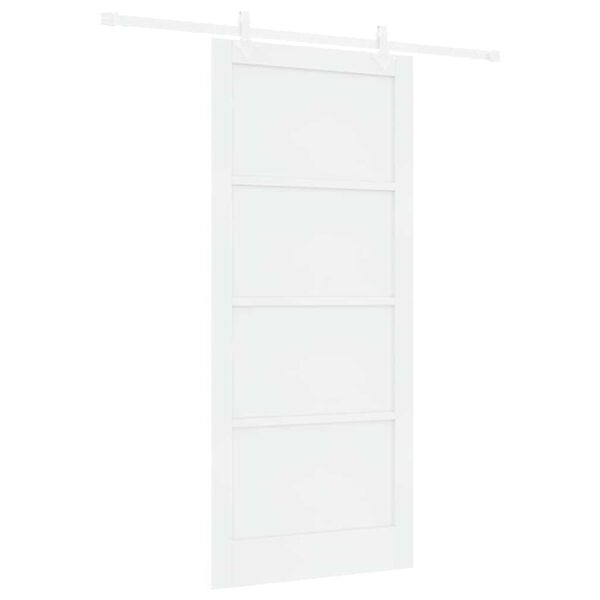 vidaXL Porta scorrevole Bianco 93 x 211 cm Pino massello