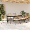 vidaXL Set da Pranzo per Giardino 7 pcs Marrone polyrattan