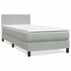 vidaXL Letto a Molle con Materasso e LED Grigio Chiaro 100x210cm Velluto