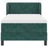vidaXL Letto a molle con materasso Verde scuro 90 x 190 cm Velluto