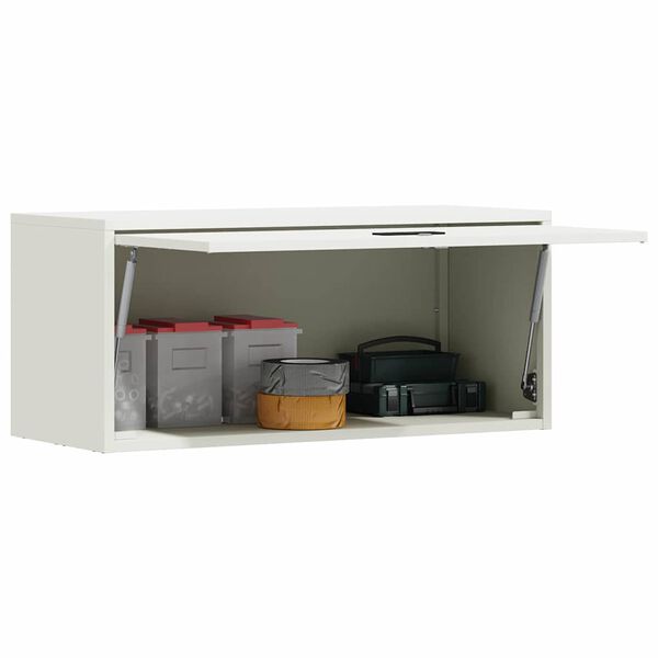vidaXL Armadio a muro per garage Bianco 80 x 33 x 35 cm