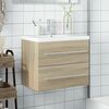 vidaXL Mobile da Bagno con Lavabo Integrato Rovere Sonoma