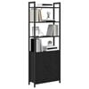 vidaXL Armadio per Libri Rovere Nero 60 x 24 x 161 cm