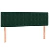 vidaXL Giroletto a Molle con Materasso Verde Scuro 140x190 cm Velluto