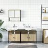 vidaXL Set Mobili da Bagno 3 pz Rovere Sonoma in Legno Multistrato