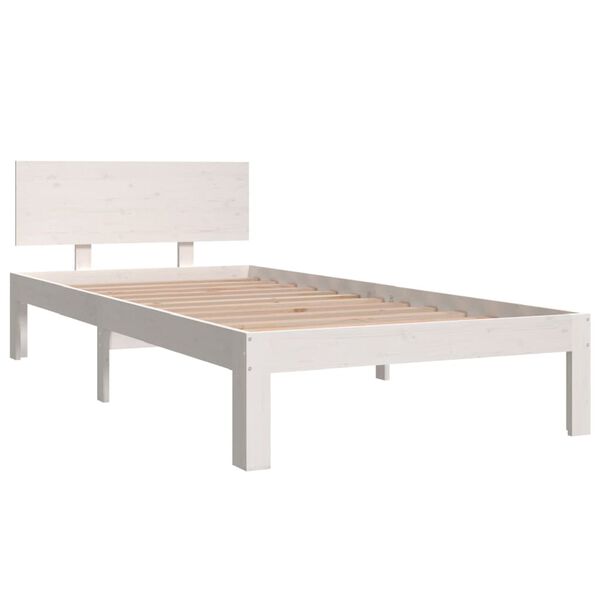 vidaXL Giroletto Bianco in Legno Massello di Pino 90x200 cm