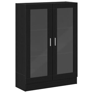 vidaXL Libreria Rovere Nero 82,5x30,5x115 cm in Legno Multistrato