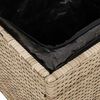vidaXL Sgabelli Giardino con Cuscini 4pz Beige 40x40x43 cm Polyrattan