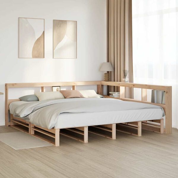 vidaXL Letto Libreria senza Materasso 200x200 cm in Legno di Pino