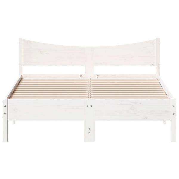 vidaXL Letto senza Materasso Bianco 140x190 cm Legno Massello di Pino