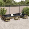 vidaXL Set Divani Giardino 11 pz con Cuscini Legno Impregnato di Pino