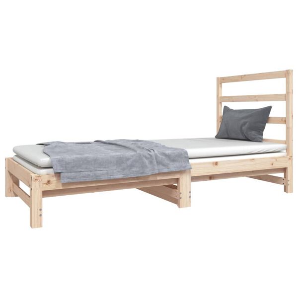 vidaXL Dormeuse Estraibile 2x(90x190) cm Legno Massello di Pino