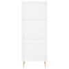 vidaXL Credenza Bianca 34,5x34x180 cm in Legno Multistrato